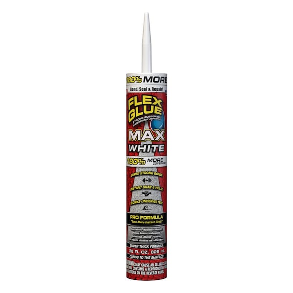 Flex Glue Flex Seal Family of Products Flex Glue MAX Extra Strength Rubber White Adhesive 28 oz GFSMAXWHT28 - main